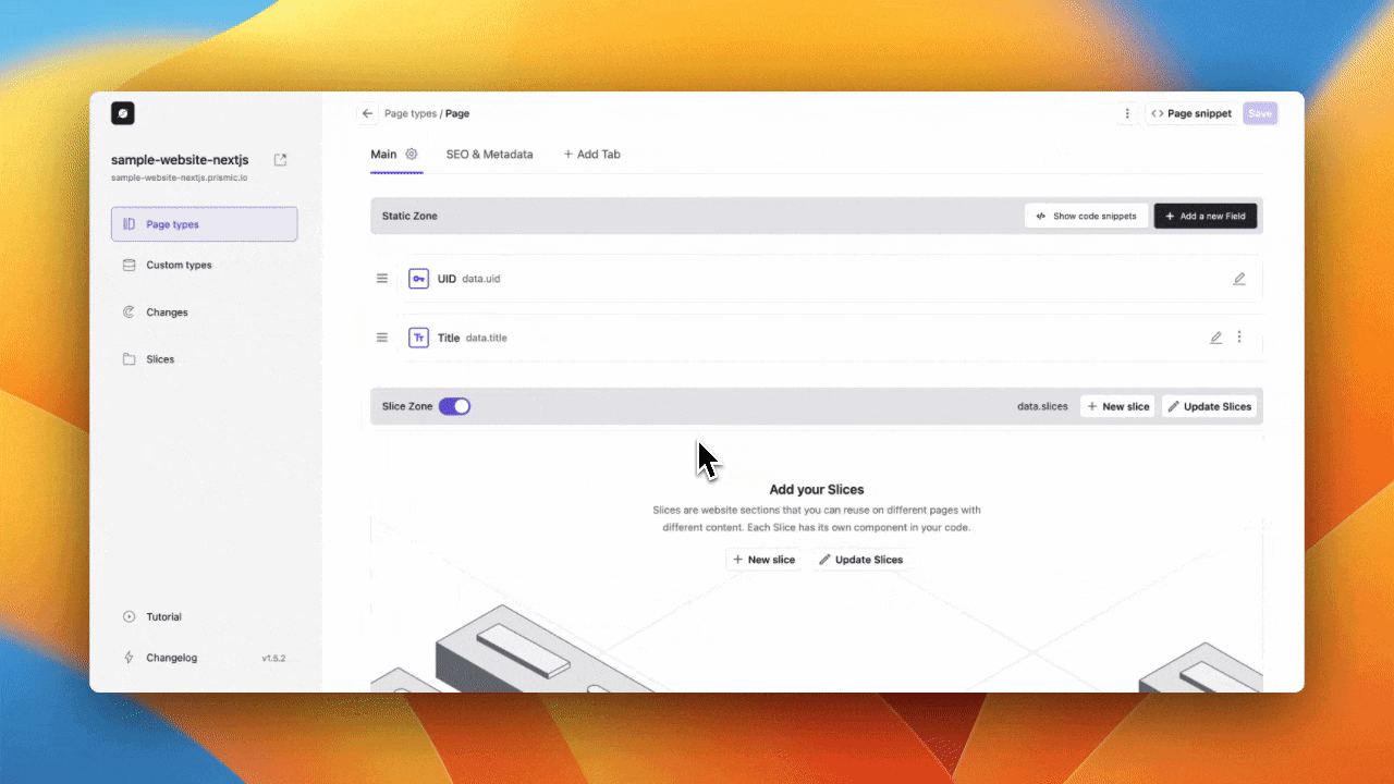 Create a Slice from a Page Type
