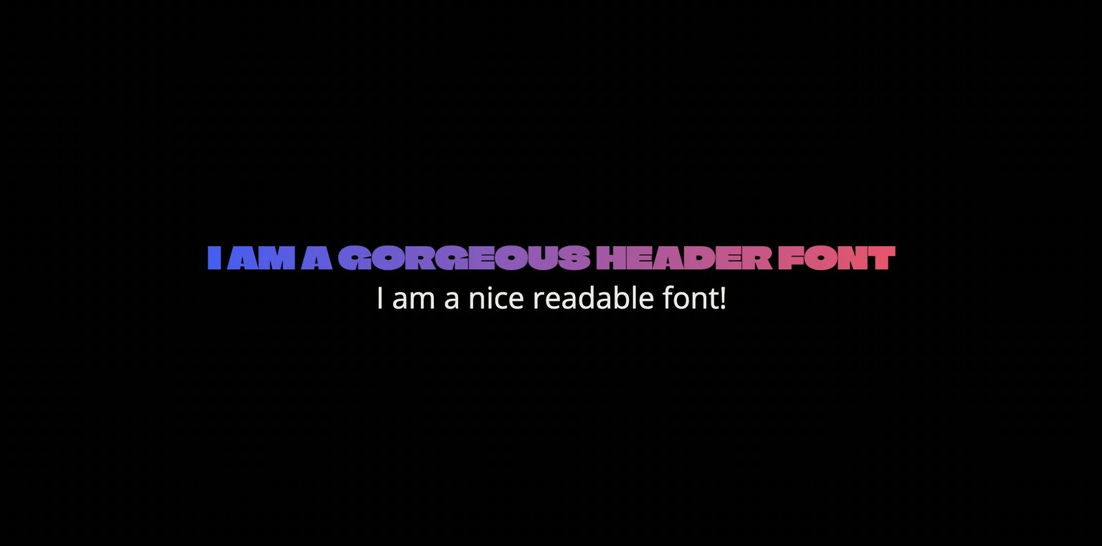 Image showing the header element using our custom local font.