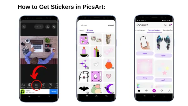 Use of Stickers in Picsart