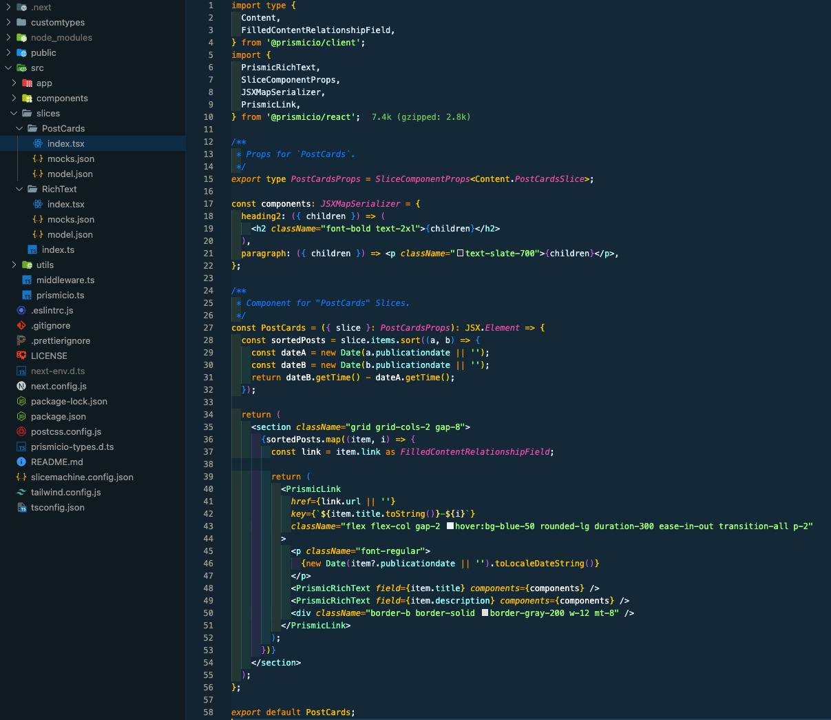 The Best Next.js CMS: Build and Scale Your Website Quickly An image of code in an IDE.