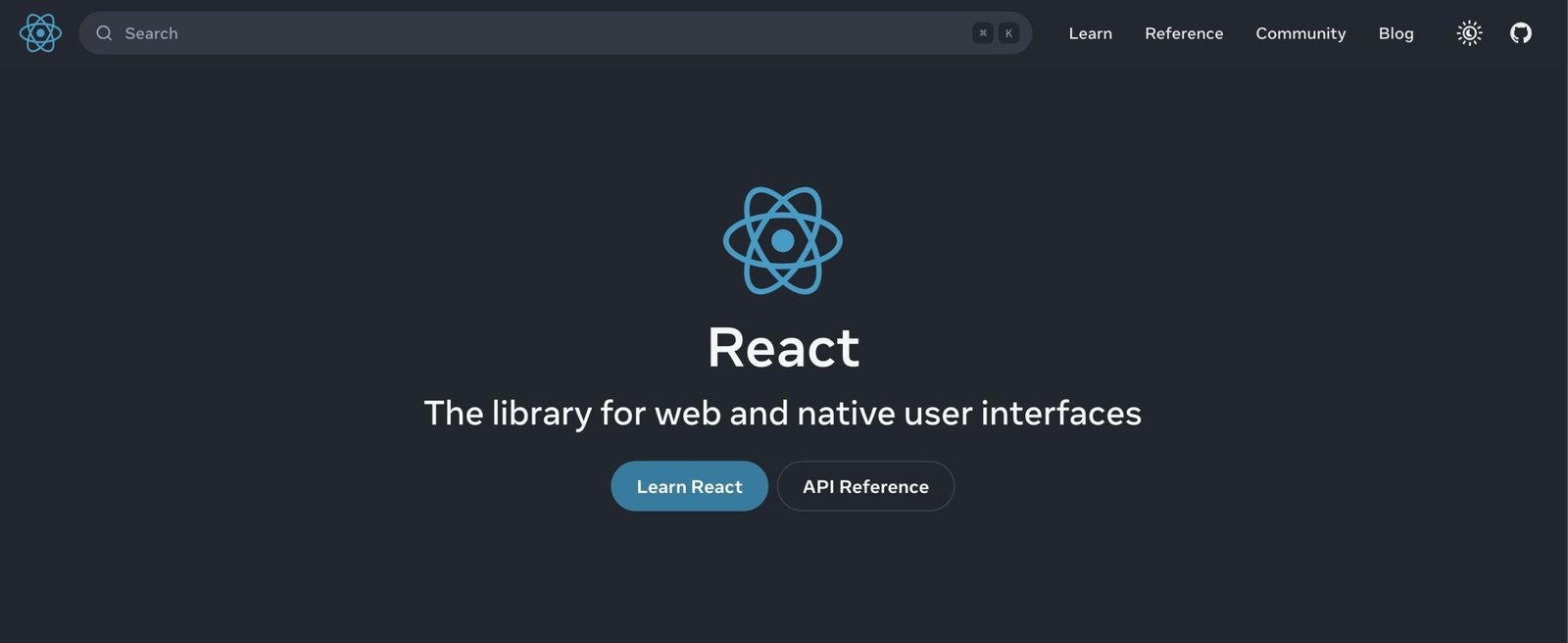 An image of React
