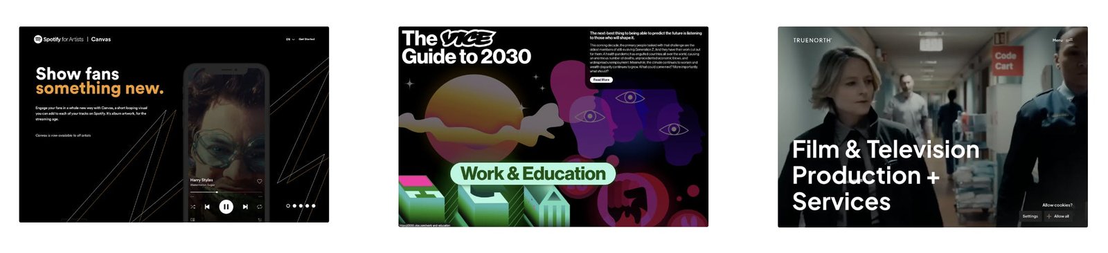 The Best Next.js CMS: Build and Scale Your Website Quickly An image of example websites.
