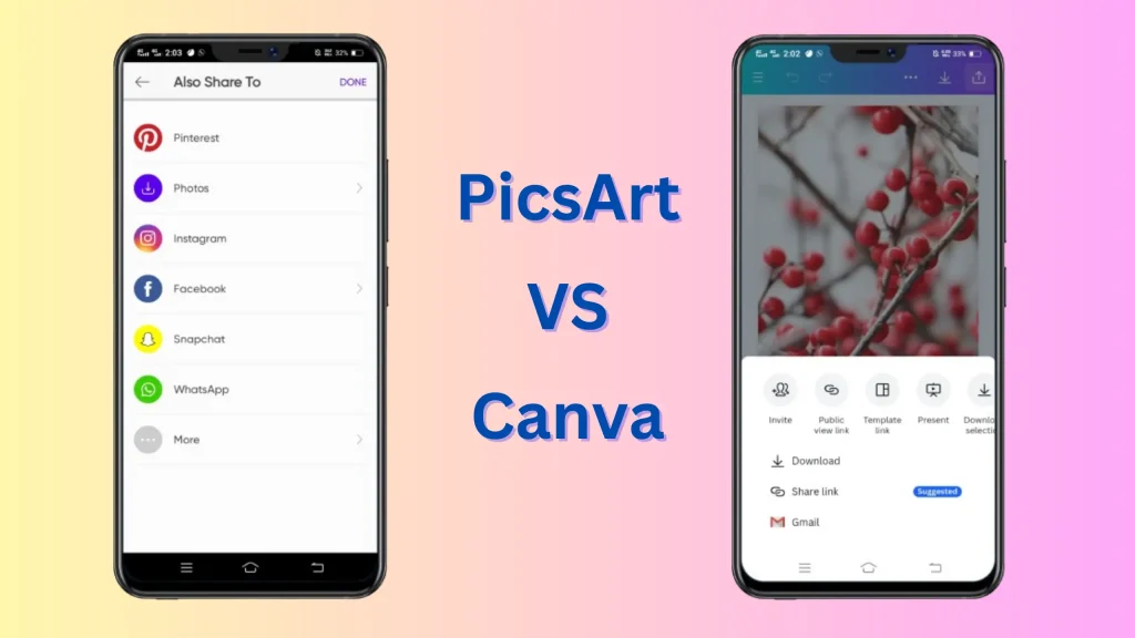 How to save and share your project in Picsart and Canva