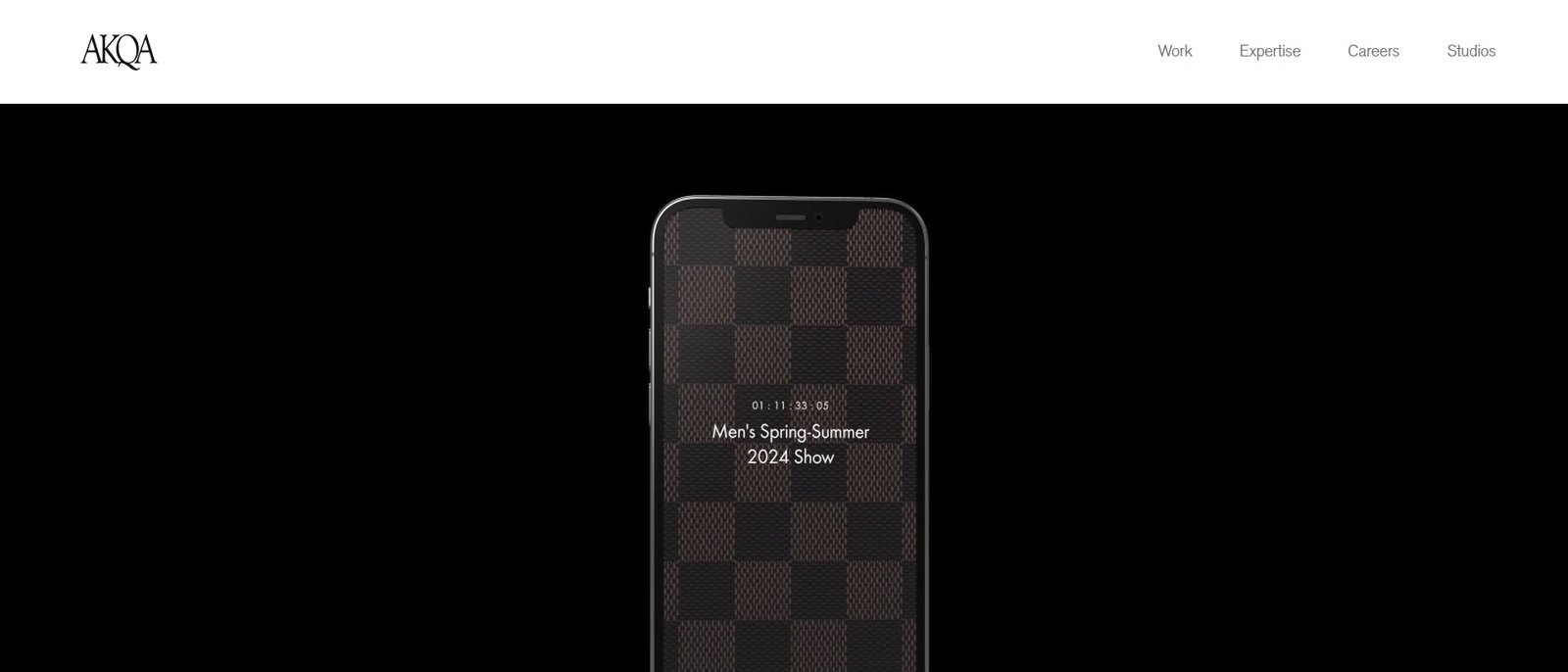 An image of AKQA website.