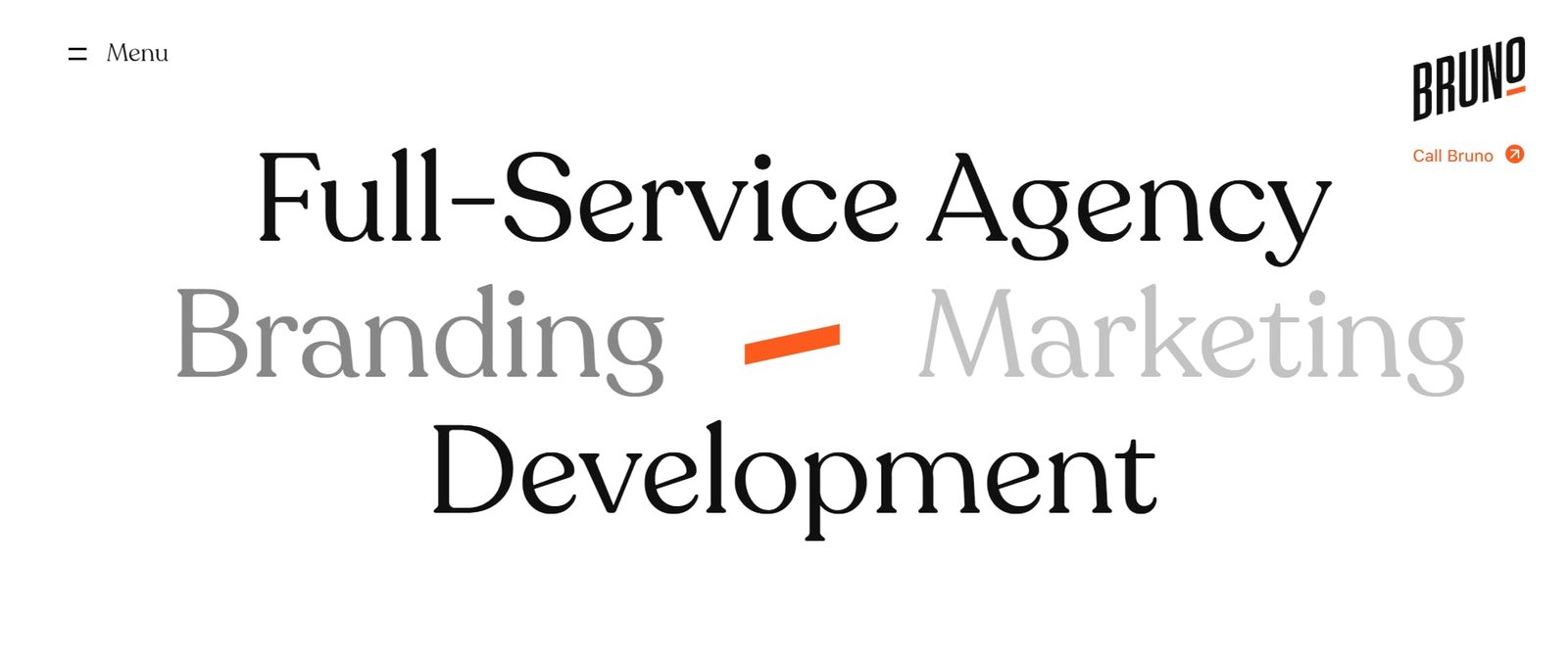 An image of Bruno website.