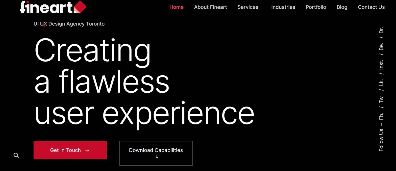 Image of Fineart Design website.