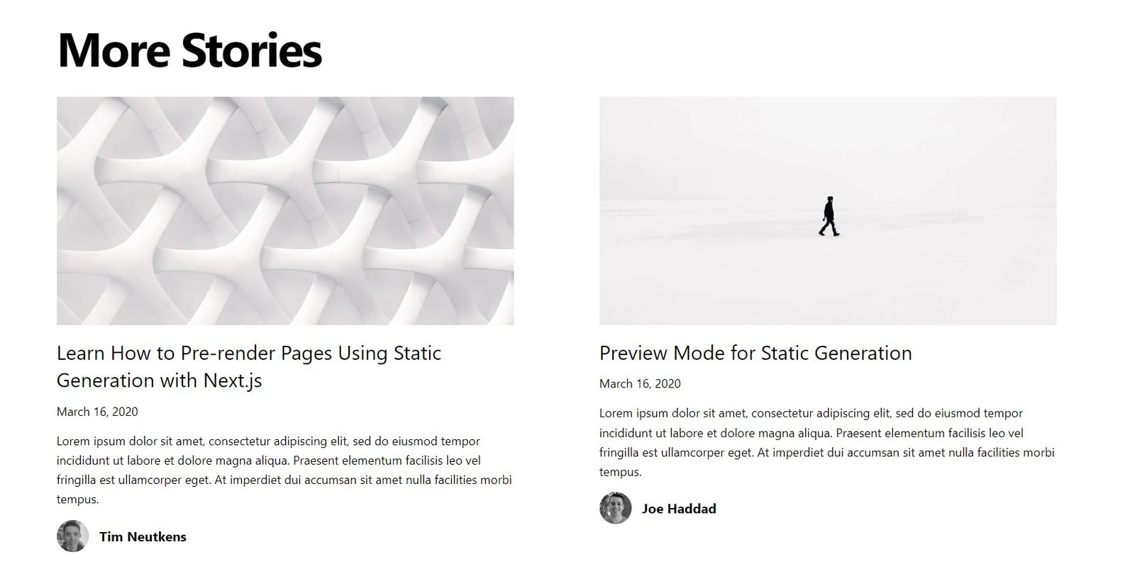 An image of Vercel blog template