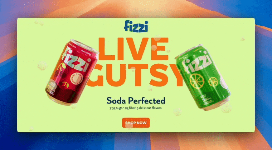 GIF of Fizzi website