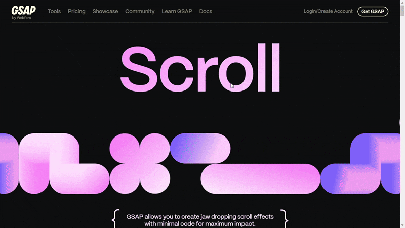 Scroll GSAP library GIF