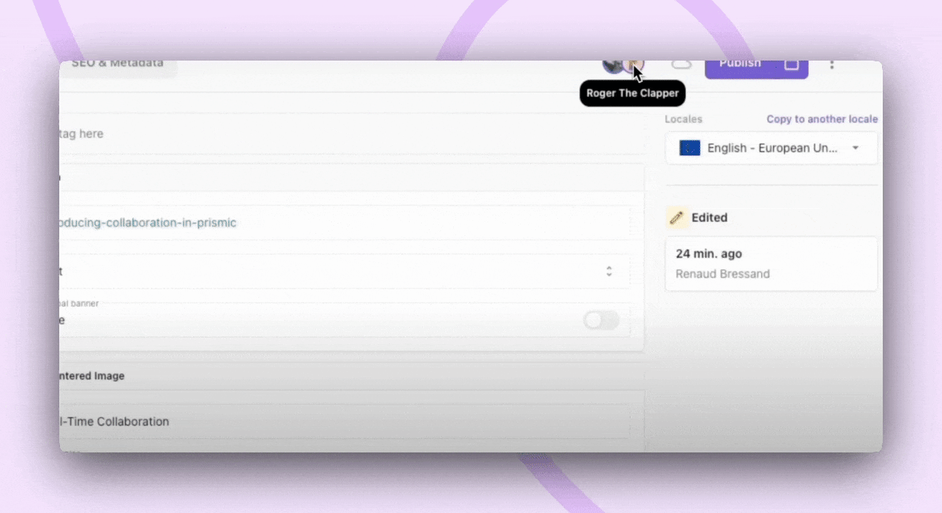 A GIF of real-time collaboration