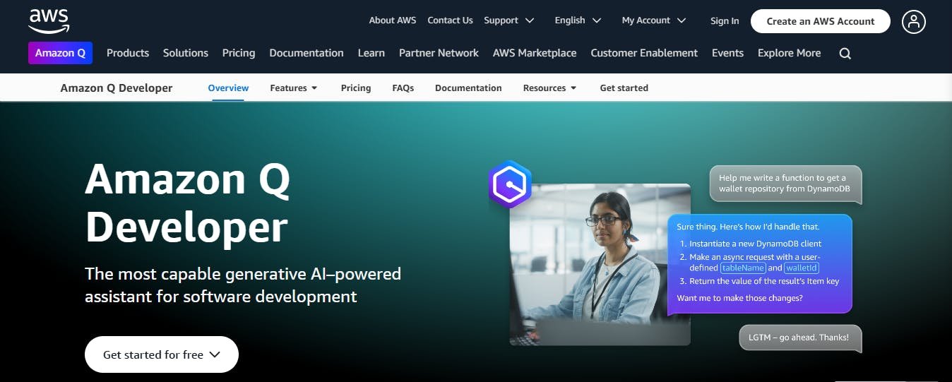 An image of Amazon Q Developer