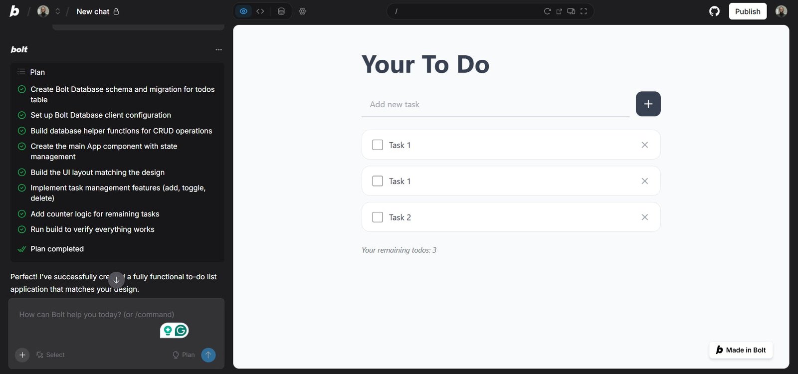 Image of Bolt plan button